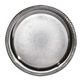 20" Silver Plated Round Gadroon Etched Indonesia Tray